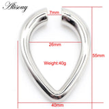 Stainless Steel Heart Water Drop Ear Weight Expander Piercing Earring