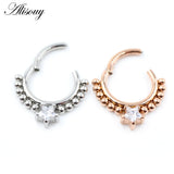 Star Skull Crystal Zircon Cartilage Earring Stainless Steel Septum Nose Rings