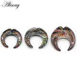Hot Sell Colorful Crescent Piercing Ear Plugs Earring Strechers