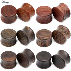 Wooden Ear Tunnel Earrings 8mm-25mm Stretcher Expander Plugs Gauges
