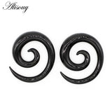 Glass Ear Taper Plug Ear Weight Hanger Twist Earrings