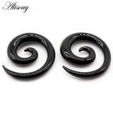 Glass Ear Taper Plug Ear Weight Hanger Twist Earrings