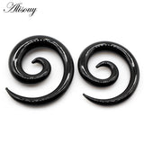 Glass Ear Taper Plug Ear Weight Hanger Twist Earrings