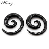 Glass Ear Taper Plug Ear Weight Hanger Twist Earrings