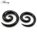 Glass Ear Taper Plug Ear Weight Hanger Twist Earrings