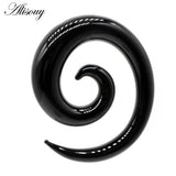 Glass Ear Taper Plug Ear Weight Hanger Twist Earrings
