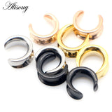 2PC Stainless Steel Ear Gauges Piercing Body Jewelry Earring Expanders 8-30mm