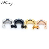 2PC Stainless Steel Ear Gauges Piercing Body Jewelry Earring Expanders 8-30mm