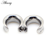 2PC Stainless Steel Ear Gauges Piercing Body Jewelry Earring Expanders 8-30mm