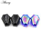 2PC Coffin Glass Ear Expansion Gauges 6mm-25mm Body Jewelry