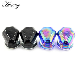 2PC Coffin Glass Ear Expansion Gauges 6mm-25mm Body Jewelry