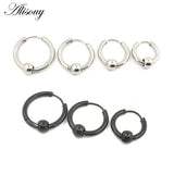 2PC Punk Stainless Steel Hoop Earrings Circle Earrings