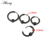2PC Punk Stainless Steel Hoop Earrings Circle Earrings