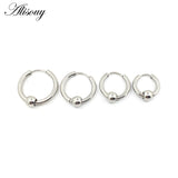 2PC Punk Stainless Steel Hoop Earrings Circle Earrings