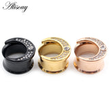 Stainless Steel Hollow Moon Ear Piercing Plugs Body Jewelry Earring Gauges