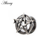 2PC Stainless Steel Ear Tunnel Plugs Expander Body Piercing Jewelry