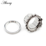 2PC Stainless Steel Ear Tunnel Plugs Expander Body Piercing Jewelry