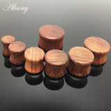2PC Wood Plugs Ear Expander Natural Gauges Tunnels