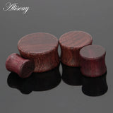 2PC Wood Plugs Ear Expander Natural Gauges Tunnels