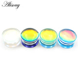 2PCS Acrylic Glossy Film Ear Gauges Plugs Stretcher Body Jewelry