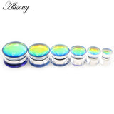 2PCS Acrylic Glossy Film Ear Gauges Plugs Stretcher Body Jewelry