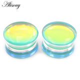 2PCS Acrylic Glossy Film Ear Gauges Plugs Stretcher Body Jewelry