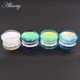 2PCS Acrylic Glossy Film Ear Gauges Plugs Stretcher Body Jewelry