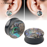 2PCS Wood Ear Tunnel Plugs Shell Wood Ear Gauges Ear Expansion 8-25mm