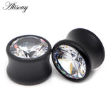 2PCS Wood Ear Tunnel Plugs Shell Wood Ear Gauges Ear Expansion 8-25mm