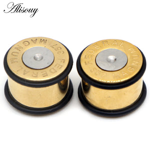 2PCS Stainless Steel Ear Piercing Plugs 6-16mm