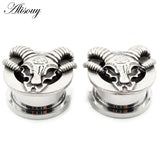 2PCS Sheep Head Ear Plugs Tunnels Expander Gauges Earrings