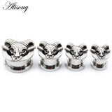 2PCS Sheep Head Ear Plugs Tunnels Expander Gauges Earrings