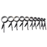 2PCS Stainless Steel Ear Gauge Plug Tunnel Expander Earrings