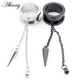 2PCS Stainless Steel Ear Gauge Plug Tunnel Expander Earrings