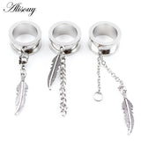 2PCS Stainless Steel Ear Gauge Plug Tunnel Expander Earrings