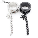 2PCS Stainless Steel Ear Gauge Plug Tunnel Expander Earrings