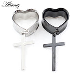 Sword Cross Heart Love Ear Plugs Tunnels Expander Gauges Earring Piercing
