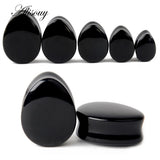 2pc Quartz Organic Flesh Tunnels Stone Ear Plugs 5-25mm
