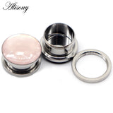 Sea Shell Stainless Steel Ear Gauges Plugs Piercing