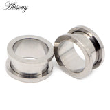 2pcs Stainless Steel Ear Tunnels Plugs Expander Stretcher Ear Gauges
