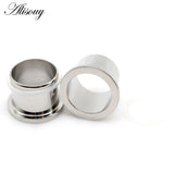2pcs Stainless Steel Ear Plugs Tunnel Expander Flesh Stretcher Gauges