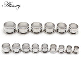 2pcs Stainless Steel Ear Plugs Tunnel Expander Flesh Stretcher Gauges