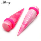 2pcs Acrylic Ear Taper Plug Kit Ear Expander Stretcher Set Piercing Jewelry