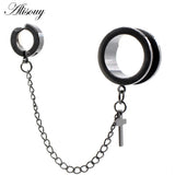 2pcs Stainless Steel Ear Tunnel Plugs Flesh Expander Stretcher Gauges