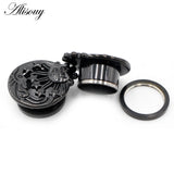 2PCS Retro Stainless Steel Ear Tunnel Plug Expander Stretcher Gauge