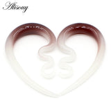 2pcs Ear Shape Colored Glass Ear Expander Plug Tunnels Flesh Stretche