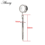2pcs Stainless Steel Cat Sword Cross Ear Tunnels Plugs