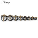 2pcs Stainless Steel Cross Jesus Ear Tunnels Plugs
