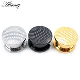 2pcs Stainless Steel Earth Ball Ear Tunnels Plugs Flesh Stretchers Gauges