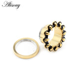 2pcs Stainless Steel Fangs Claw Ear Tunnels Plugs Flesh Expanders